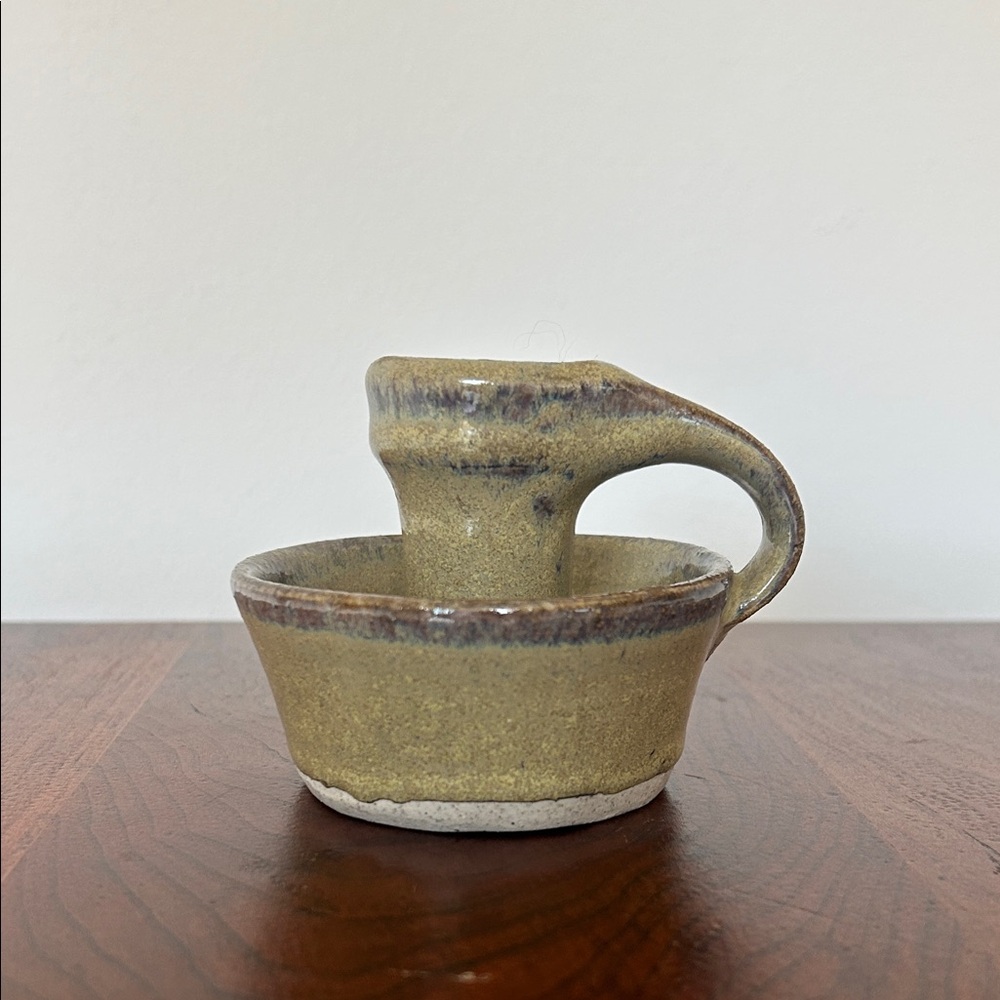 Handmade Neutral Ceramic Candlestick